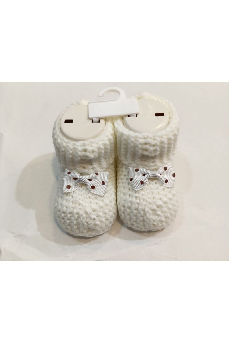 2li Fiyonklu Triko Örgü Bebek Patik · görsel 2