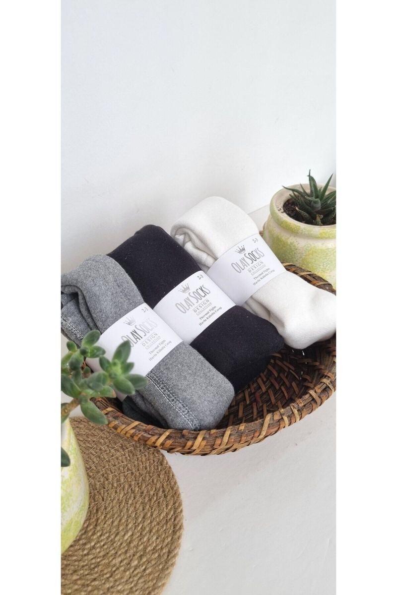 3'lü Unisex Kışlık Pamuk Havlu Külotlu Çorap · görsel 4