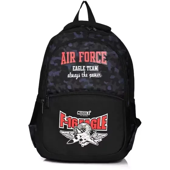 Muggle MU-9659 Air Force Siyah Okul Sırt Çantası · görsel 2