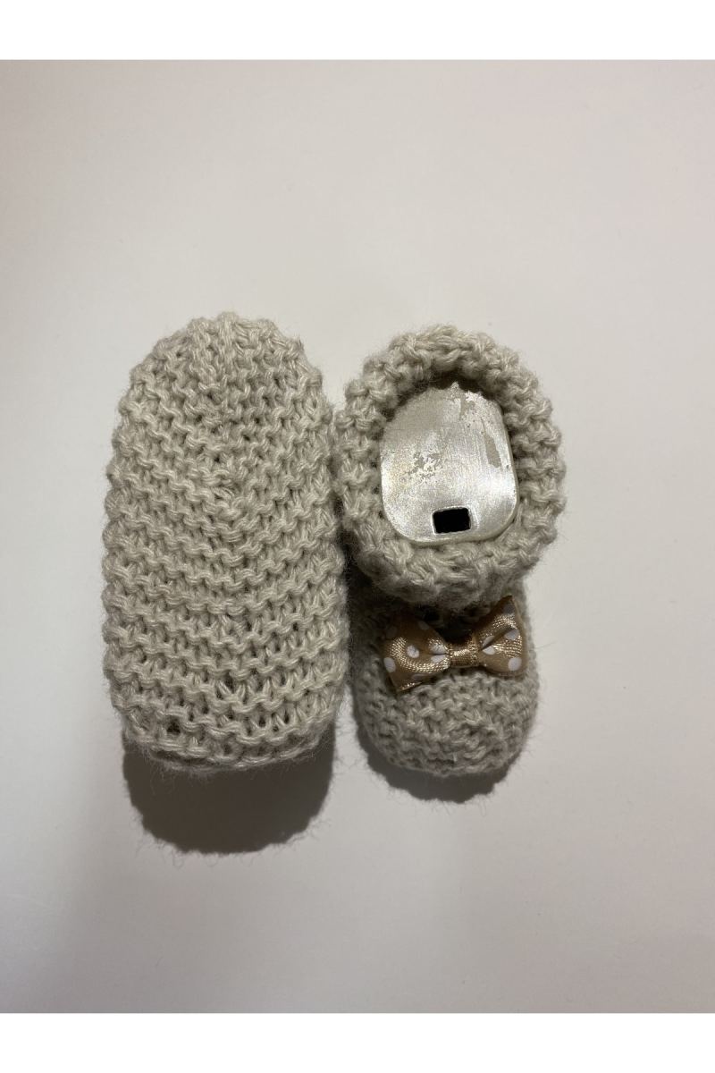 Baby Organik Yeni Doğan Hediyelik Örgü Bebek Patiği · görsel 2