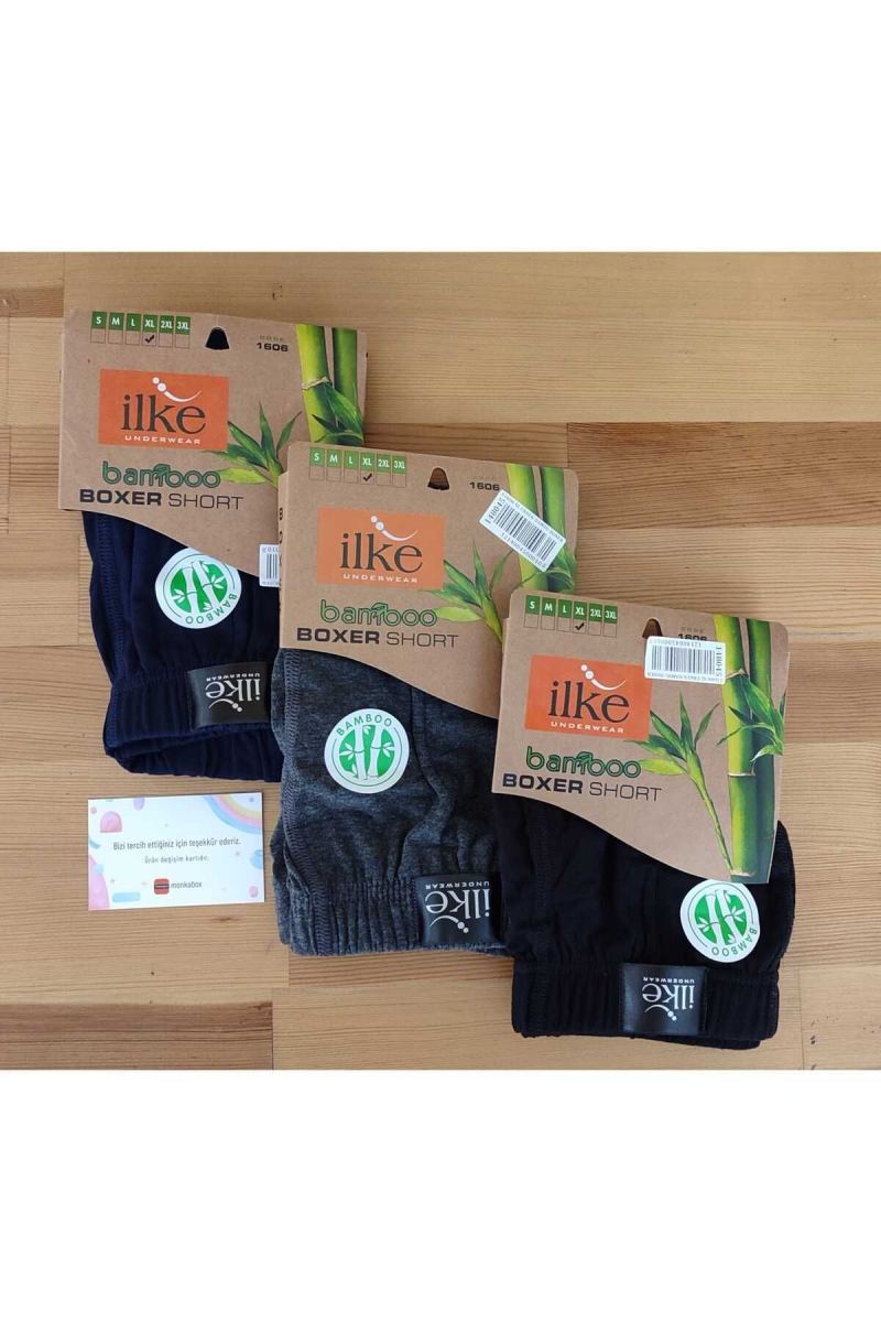 erkek boxer İLKE BAMBU BOXER MONKABOX 3LÜ · görsel 2