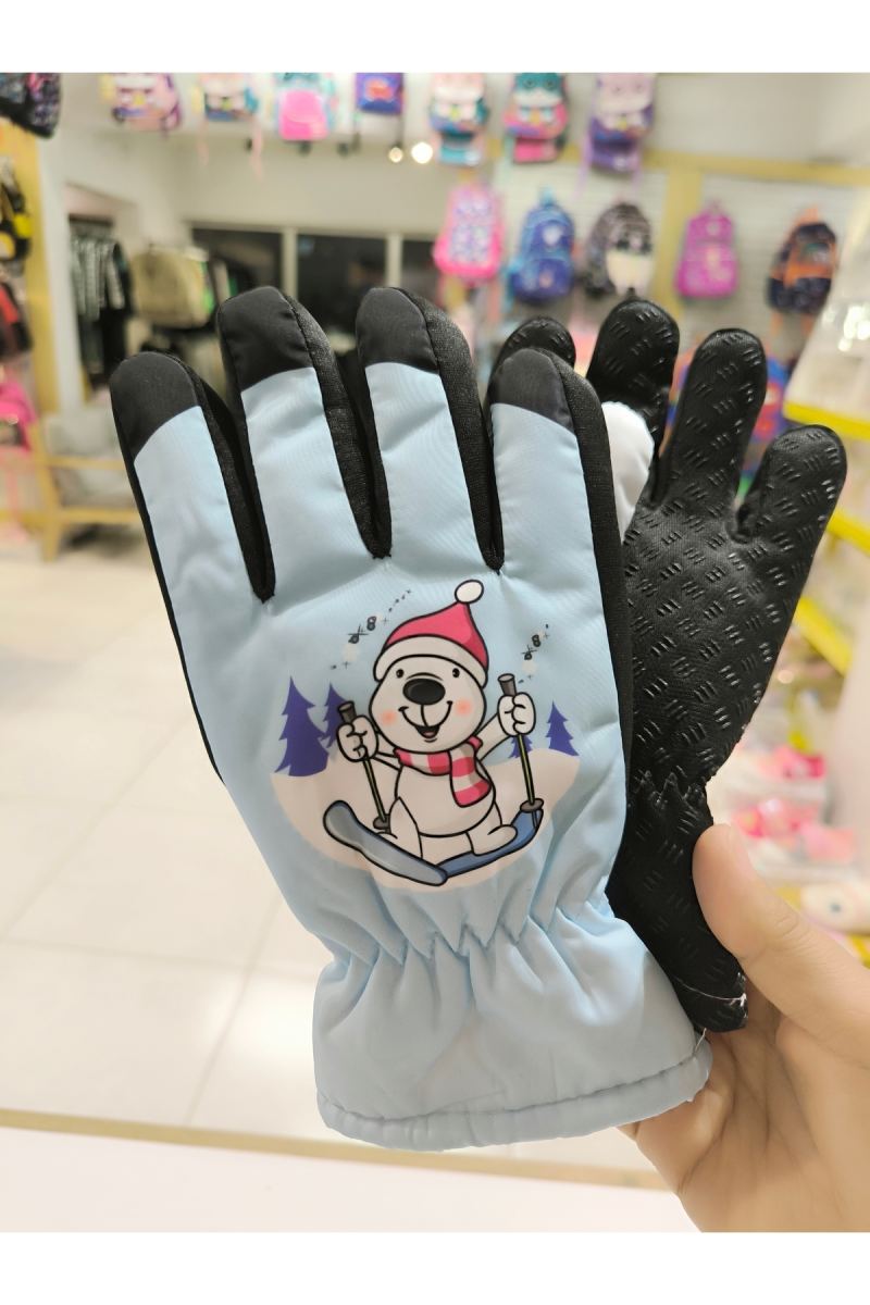 Kardan adamlı Çocuk kar eldiveni · görsel 3
