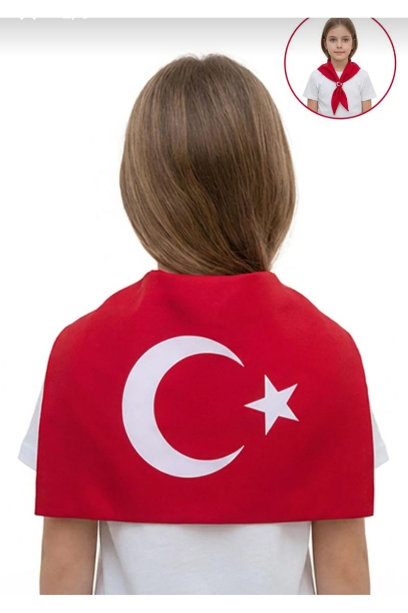 Kırmızı Ayyıldız Çocuk Fuları 23 Nisan 29 Ekim 10 Kasım · görsel 2