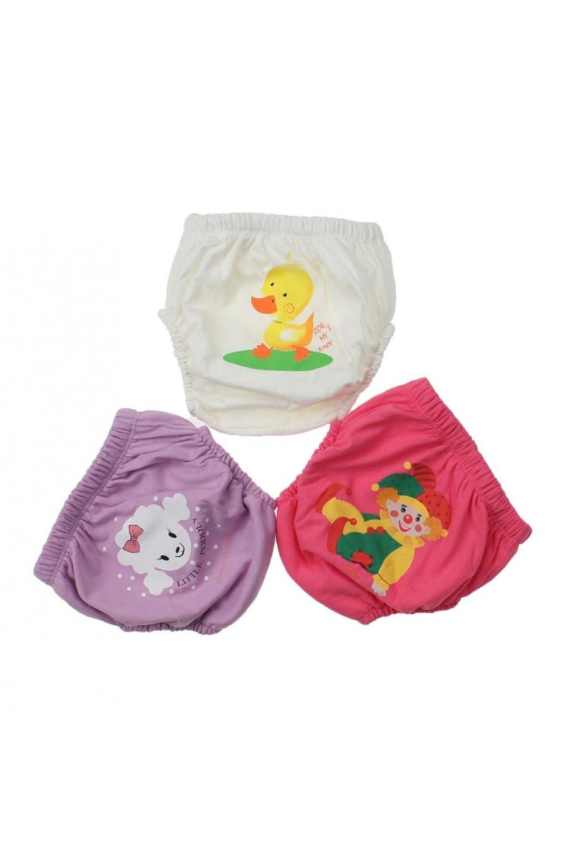 Kız Bebek Çocuk Desenli Sevimli 3 Lü Alıştırma Külodu  035-60155-003 · görsel 3