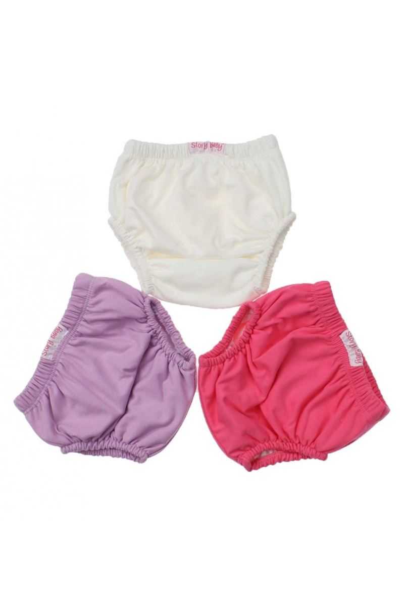 Kız Bebek Çocuk Desenli Sevimli 3 Lü Alıştırma Külodu  035-60155-003 · görsel 4