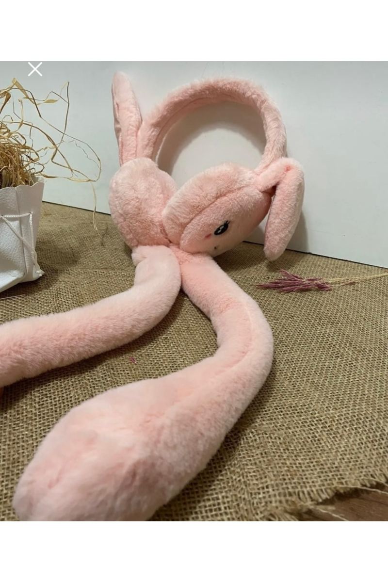 Kostan Aksesuar Hareketli Tavşan Kulaklı Peluş Kulaklık · görsel 2
