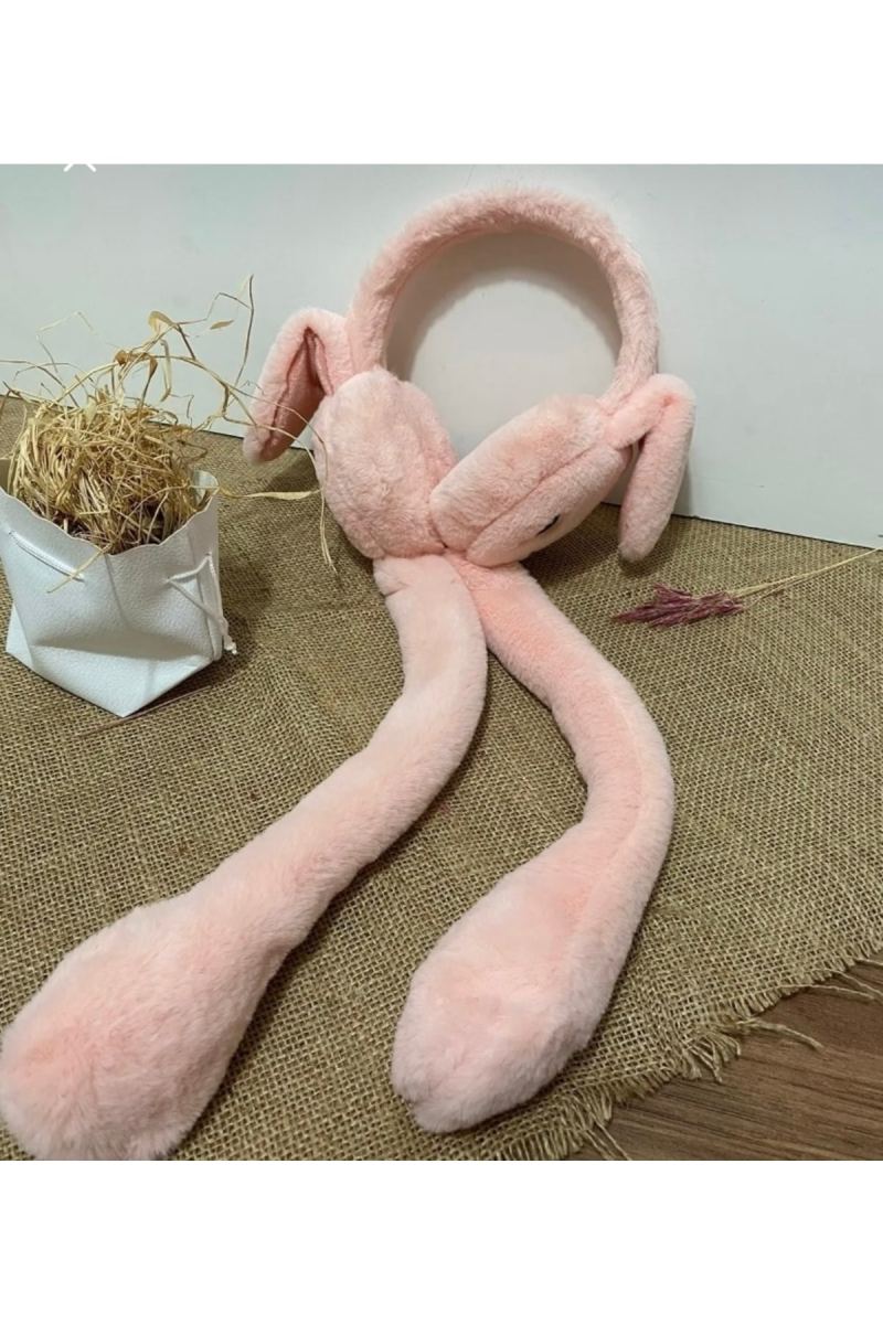 Kostan Aksesuar Hareketli Tavşan Kulaklı Peluş Kulaklık · görsel 3