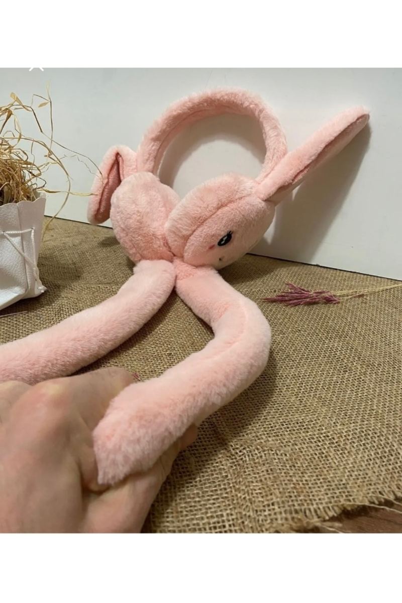 Kostan Aksesuar Hareketli Tavşan Kulaklı Peluş Kulaklık · görsel 4