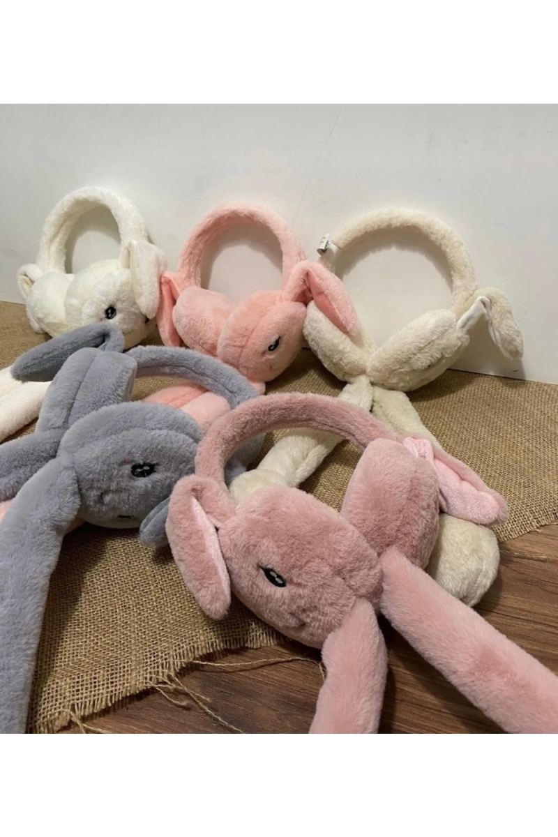 Kostan Aksesuar Hareketli Tavşan Kulaklı Peluş Kulaklık · görsel 6